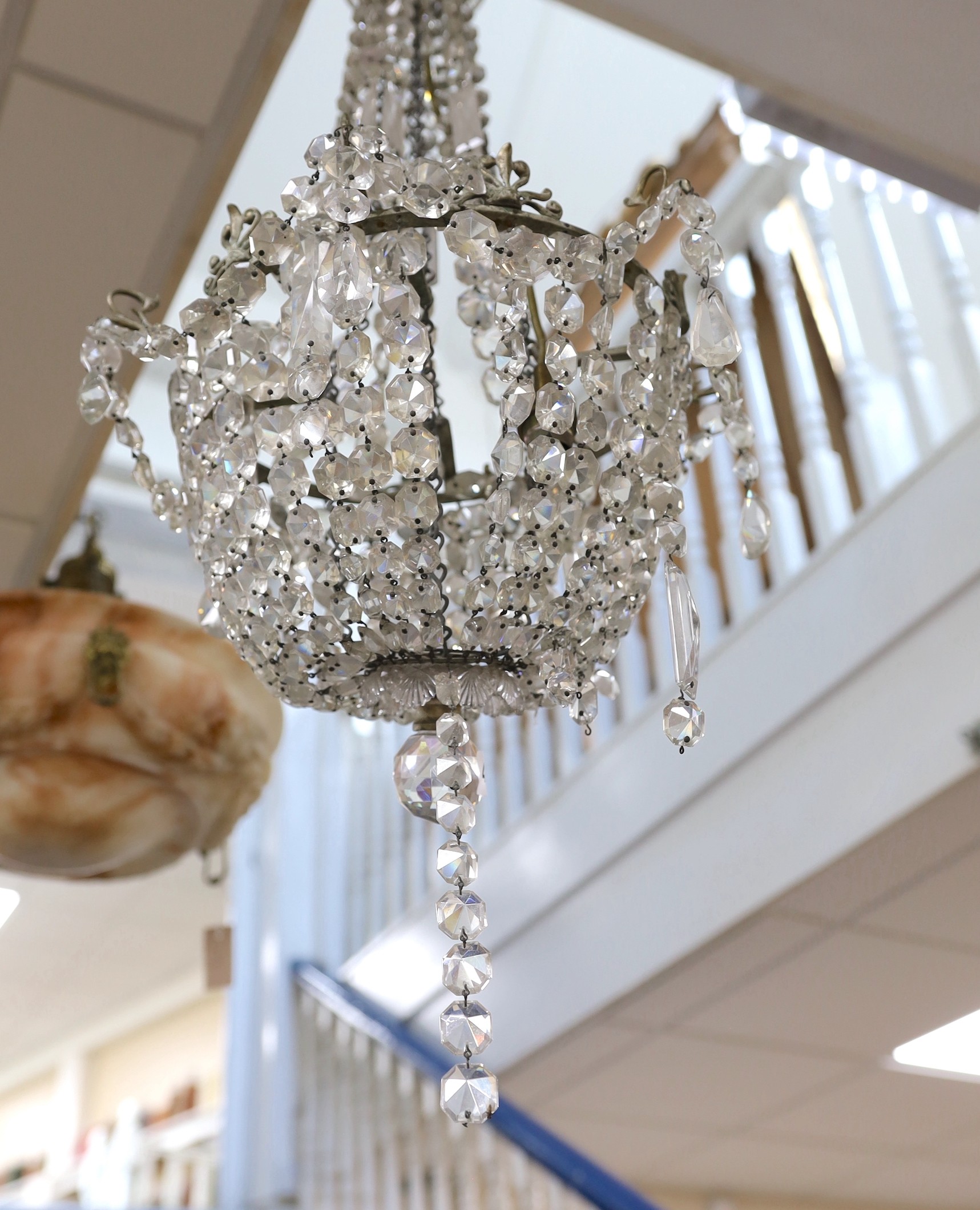 A bag chandelier, drop approx 75cm